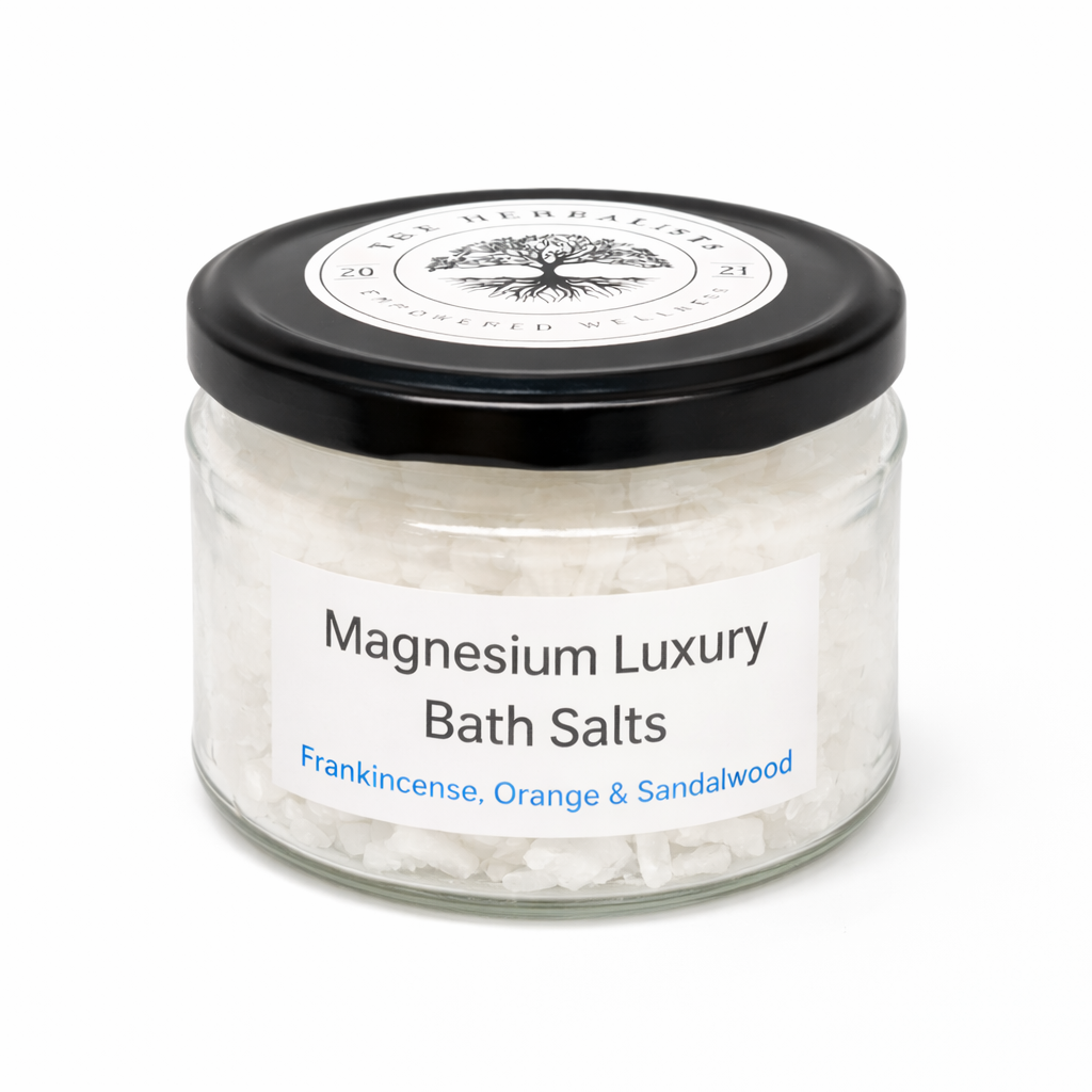 Magnesium Luxury Bath Salts Frankincense, Orange & Sandalwood 200gm