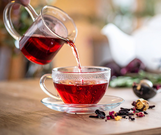 hawthorn hibiscus and strawberry tea