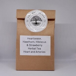 Heartsease, Hawthorn, Hibiscus & Strawberry Herbal Tea 90gms