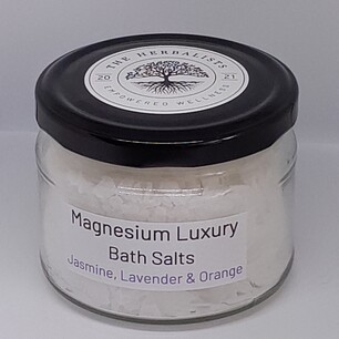 Magnesium Luxury Bath Salts Jasmine, Orange & Lavender 250mls