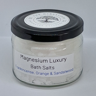 Magnesium Luxury Bath Salts Frankincense, Orange & Sandalwood 250mls
